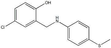 4-chloro-2-({[4-(methylsulfanyl)phenyl]amino}methyl)phenol Struktur