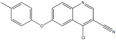 4-chloro-6-(4-methylphenoxy)quinoline-3-carbonitrile Struktur