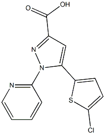 5-(5-chlorothiophen-2-yl)-1-(pyridin-2-yl)-1H-pyrazole-3-carboxylic acid Structure