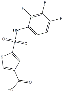 5-[(2,3,4-trifluorophenyl)sulfamoyl]thiophene-3-carboxylic acid Struktur