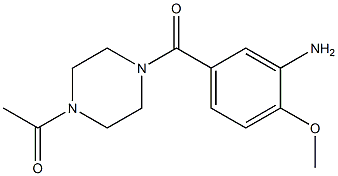 5-[(4-acetylpiperazin-1-yl)carbonyl]-2-methoxyaniline Struktur