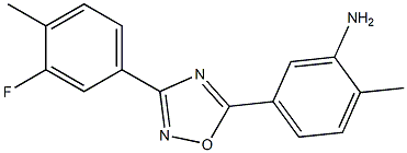 5-[3-(3-fluoro-4-methylphenyl)-1,2,4-oxadiazol-5-yl]-2-methylaniline Structure