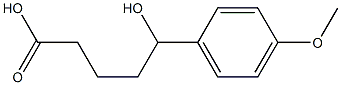 5-hydroxy-5-(4-methoxyphenyl)pentanoic acid Struktur