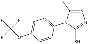 5-methyl-4-[4-(trifluoromethoxy)phenyl]-4H-1,2,4-triazole-3-thiol Struktur