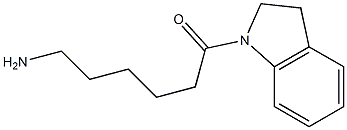 6-(2,3-dihydro-1H-indol-1-yl)-6-oxohexan-1-amine Struktur