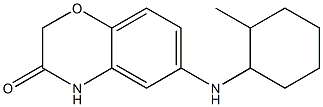 6-[(2-methylcyclohexyl)amino]-3,4-dihydro-2H-1,4-benzoxazin-3-one Struktur