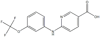 6-{[3-(trifluoromethoxy)phenyl]amino}pyridine-3-carboxylic acid Struktur