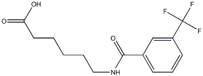 6-{[3-(trifluoromethyl)phenyl]formamido}hexanoic acid Struktur