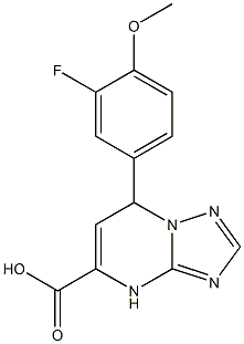 7-(3-fluoro-4-methoxyphenyl)-4,7-dihydro[1,2,4]triazolo[1,5-a]pyrimidine-5-carboxylic acid Structure