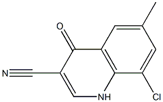 8-chloro-6-methyl-4-oxo-1,4-dihydroquinoline-3-carbonitrile, 1016827-93-2, 結(jié)構(gòu)式