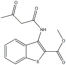 methyl 3-(3-oxobutanamido)-1-benzothiophene-2-carboxylate Struktur
