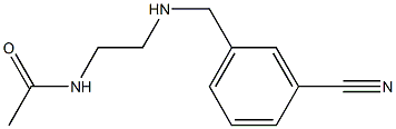 N-(2-{[(3-cyanophenyl)methyl]amino}ethyl)acetamide Struktur