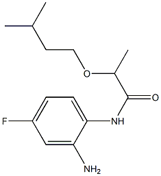 N-(2-amino-4-fluorophenyl)-2-(3-methylbutoxy)propanamide Struktur