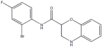 N-(2-bromo-4-fluorophenyl)-3,4-dihydro-2H-1,4-benzoxazine-2-carboxamide Struktur