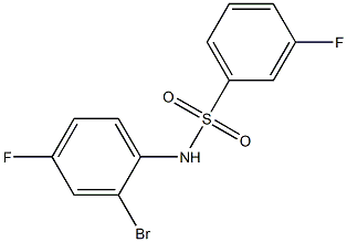N-(2-bromo-4-fluorophenyl)-3-fluorobenzene-1-sulfonamide Struktur