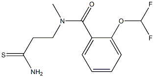 N-(2-carbamothioylethyl)-2-(difluoromethoxy)-N-methylbenzamide Struktur