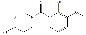 N-(2-carbamothioylethyl)-2-hydroxy-3-methoxy-N-methylbenzamide Struktur