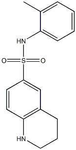N-(2-methylphenyl)-1,2,3,4-tetrahydroquinoline-6-sulfonamide Struktur