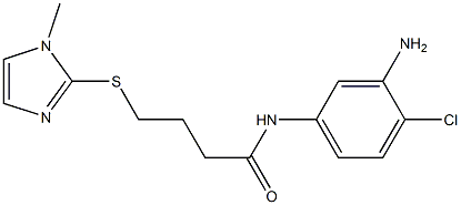 N-(3-amino-4-chlorophenyl)-4-[(1-methyl-1H-imidazol-2-yl)sulfanyl]butanamide Struktur