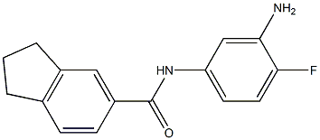 N-(3-amino-4-fluorophenyl)-2,3-dihydro-1H-indene-5-carboxamide Struktur