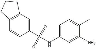 N-(3-amino-4-methylphenyl)-2,3-dihydro-1H-indene-5-sulfonamide Struktur