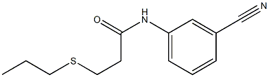 N-(3-cyanophenyl)-3-(propylsulfanyl)propanamide Struktur