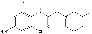 N-(4-amino-2,6-dichlorophenyl)-2-(dipropylamino)acetamide Struktur