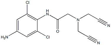 N-(4-amino-2,6-dichlorophenyl)-2-[bis(cyanomethyl)amino]acetamide Struktur