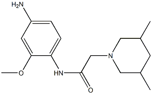 N-(4-amino-2-methoxyphenyl)-2-(3,5-dimethylpiperidin-1-yl)acetamide Struktur