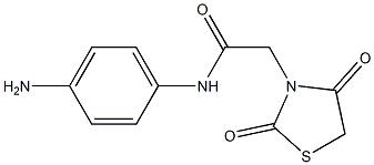 N-(4-aminophenyl)-2-(2,4-dioxo-1,3-thiazolidin-3-yl)acetamide Struktur