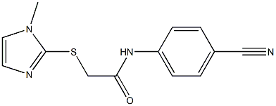 N-(4-cyanophenyl)-2-[(1-methyl-1H-imidazol-2-yl)sulfanyl]acetamide Struktur