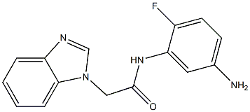 N-(5-amino-2-fluorophenyl)-2-(1H-benzimidazol-1-yl)acetamide Struktur