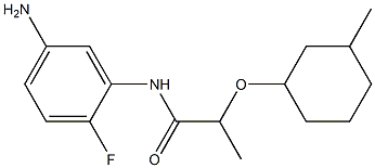 N-(5-amino-2-fluorophenyl)-2-[(3-methylcyclohexyl)oxy]propanamide Struktur