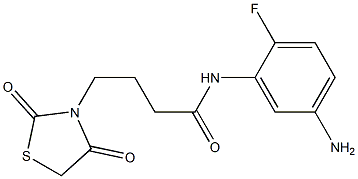 N-(5-amino-2-fluorophenyl)-4-(2,4-dioxo-1,3-thiazolidin-3-yl)butanamide Struktur