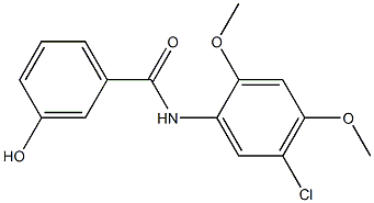 N-(5-chloro-2,4-dimethoxyphenyl)-3-hydroxybenzamide Struktur
