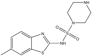 N-(6-methyl-1,3-benzothiazol-2-yl)piperazine-1-sulfonamide Struktur