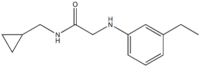 N-(cyclopropylmethyl)-2-[(3-ethylphenyl)amino]acetamide Structure