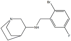 N-[(2-bromo-5-fluorophenyl)methyl]-1-azabicyclo[2.2.2]octan-3-amine Struktur