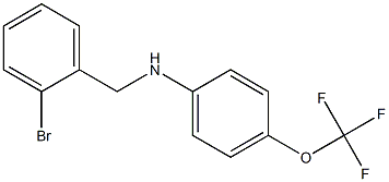 N-[(2-bromophenyl)methyl]-4-(trifluoromethoxy)aniline Struktur