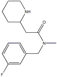 N-[(3-fluorophenyl)methyl]-N-methyl-2-(piperidin-2-yl)acetamide Structure