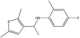 N-[1-(2,5-dimethylthiophen-3-yl)ethyl]-4-fluoro-2-methylaniline Struktur