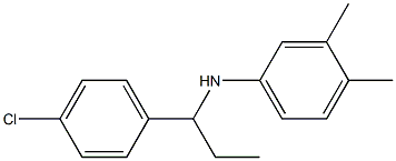 N-[1-(4-chlorophenyl)propyl]-3,4-dimethylaniline Struktur