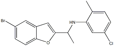 N-[1-(5-bromo-1-benzofuran-2-yl)ethyl]-5-chloro-2-methylaniline Struktur