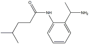 N-[2-(1-aminoethyl)phenyl]-4-methylpentanamide Struktur