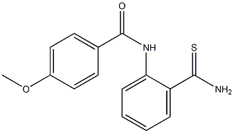 N-[2-(aminocarbonothioyl)phenyl]-4-methoxybenzamide Struktur