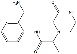 N-[2-(aminomethyl)phenyl]-2-(3-oxopiperazin-1-yl)propanamide Struktur