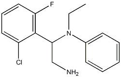 N-[2-amino-1-(2-chloro-6-fluorophenyl)ethyl]-N-ethylaniline Struktur