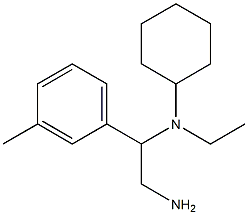 N-[2-amino-1-(3-methylphenyl)ethyl]-N-ethylcyclohexanamine Struktur