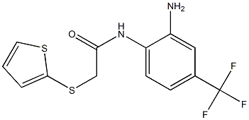 N-[2-amino-4-(trifluoromethyl)phenyl]-2-(thiophen-2-ylsulfanyl)acetamide Struktur