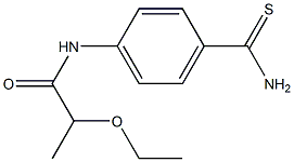 N-[4-(aminocarbonothioyl)phenyl]-2-ethoxypropanamide Struktur